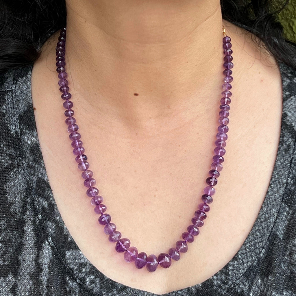 Dazzling Graduated Amethyst Necklace