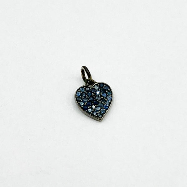 Deep Blue Sapphire Heart Pendant