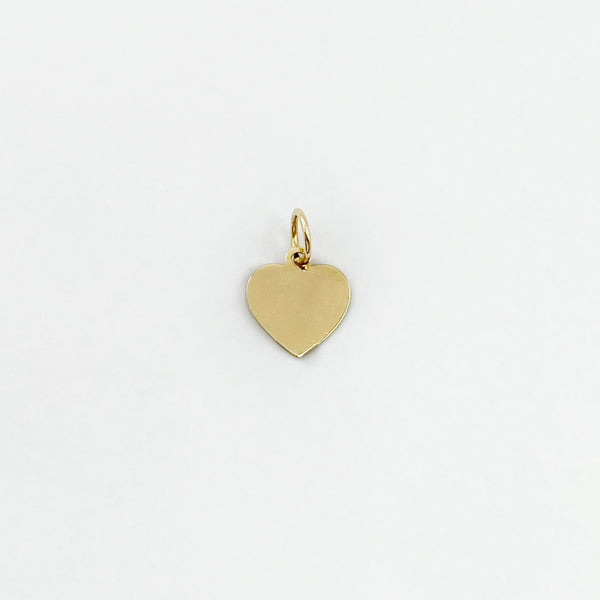 14 Karat Yellow Gold Drop Heart Charm