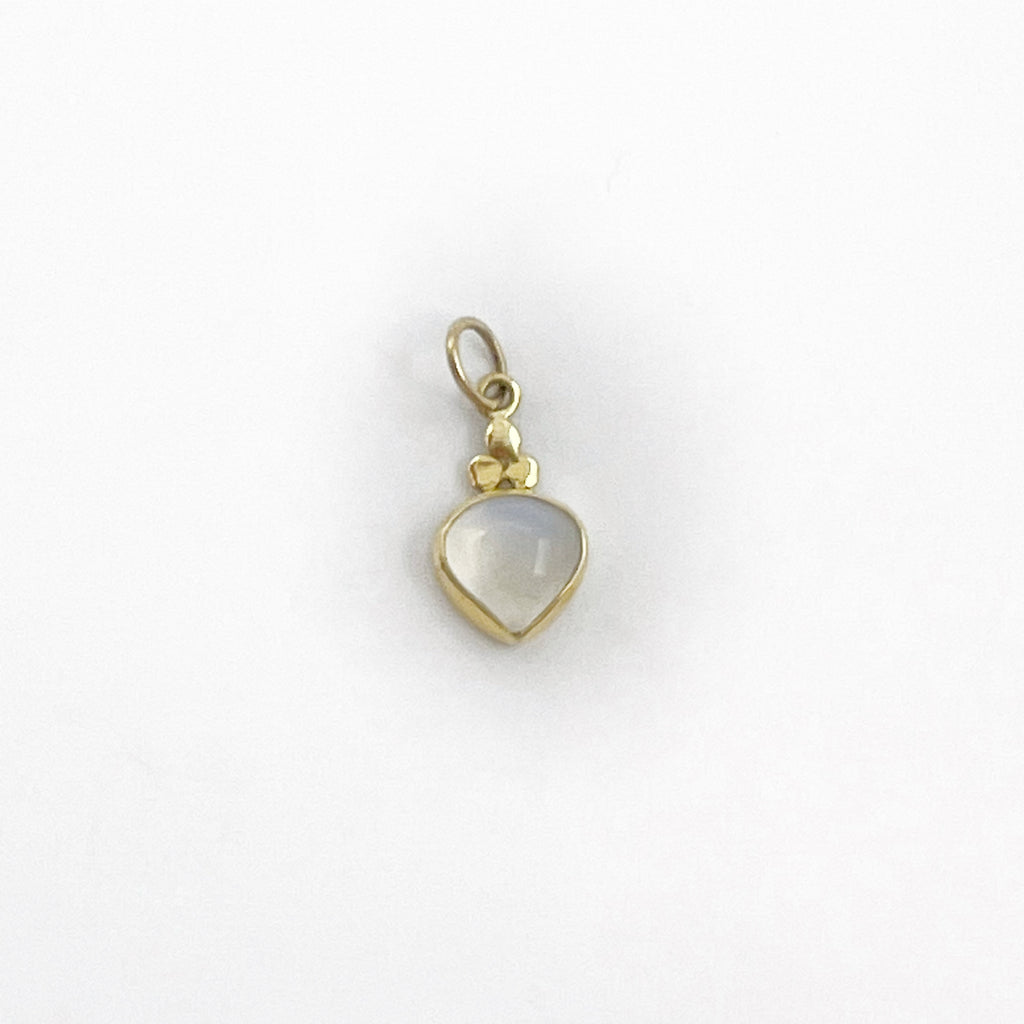 Moonstone Heart Drop Pendant