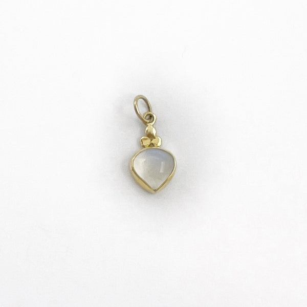 Moonstone Heart Drop Pendant