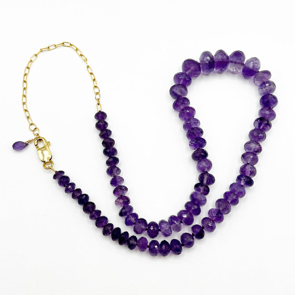 Dazzling Graduated Amethyst Necklace