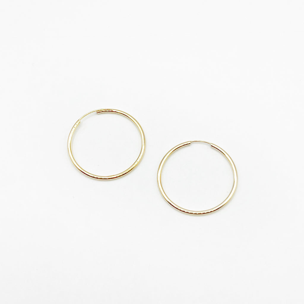 14 Karat Medium Hoops