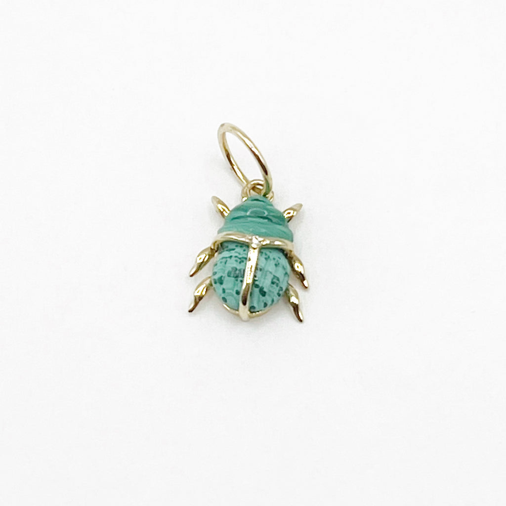 Scarab Malachite Pendant