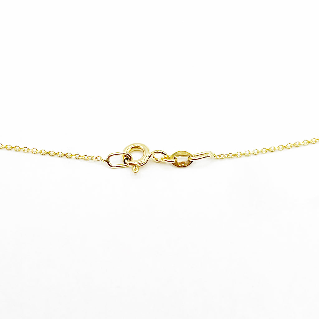 Sapphire Briolette Necklace on Golden Chain