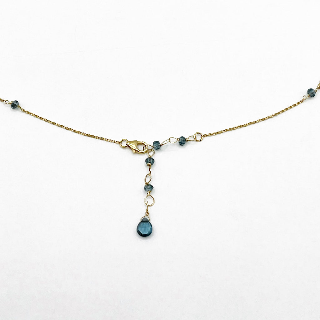 Blue Topaz on a Golden Chain