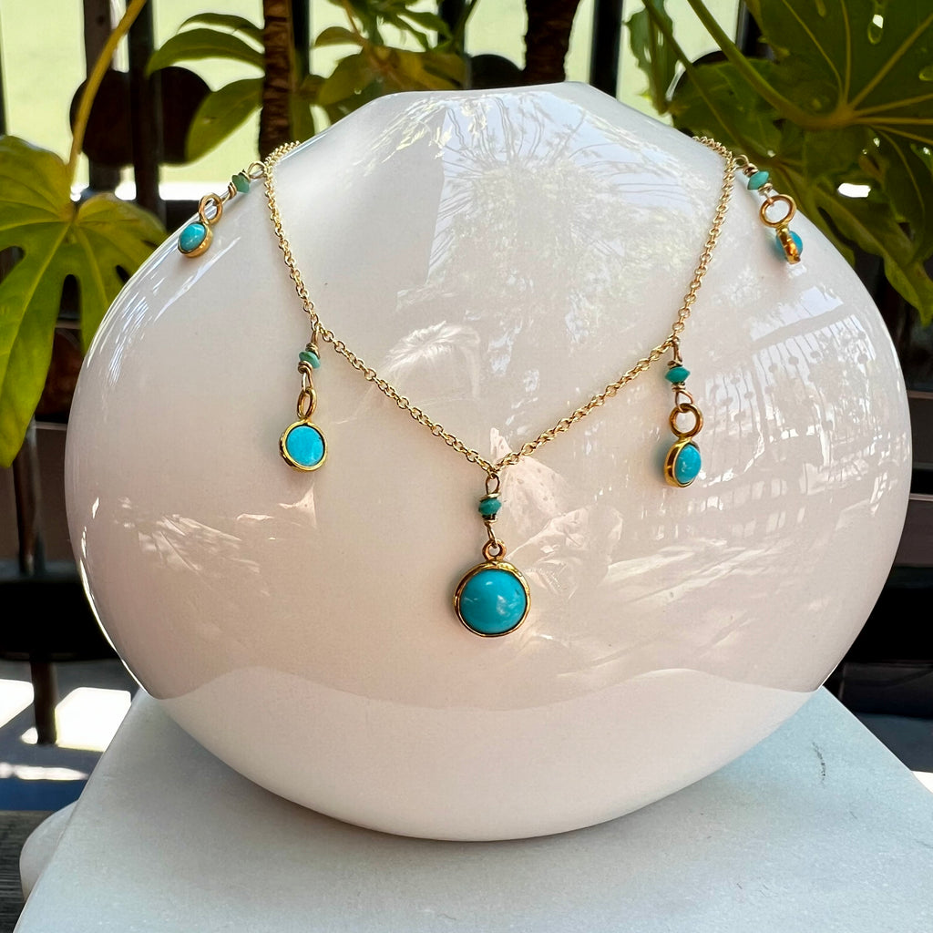 Delicate Blue Sky Turquoise Necklace