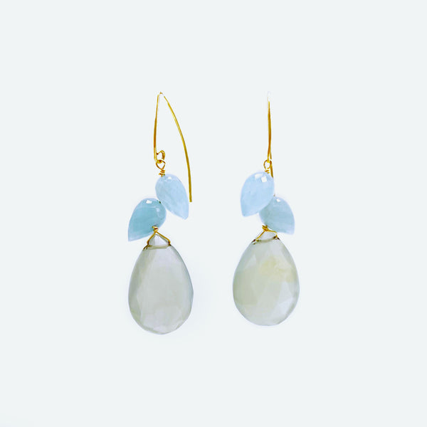 Moonstone And Aquamarine Droplets